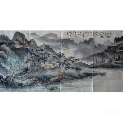 于恩沛 雨歇待渡图 类别: 国画山水作品